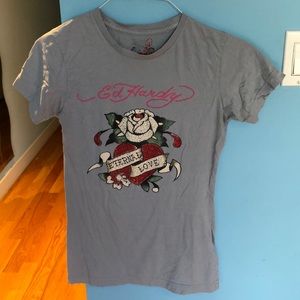 Ed Hardy Cotton Embellished Short-Sleeved T-shirt